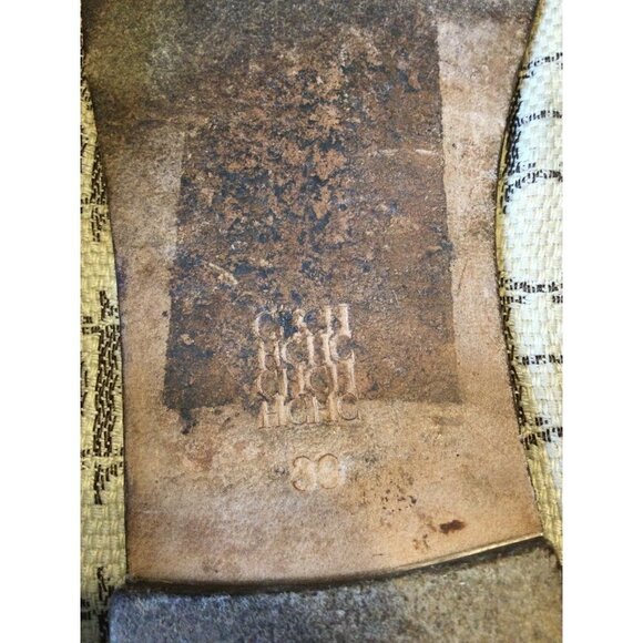 Carolina Herrera Women Cloth Ballet Flats Logo Print Comfort Round Toe Size 39 - Picture 6 of 8